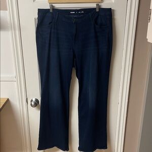 Old Navy high rise wow wide leg blue jeans women’s size 20 long